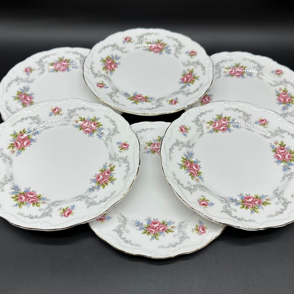Royal Albert Tranquillity 7" Dessert Plates(Set of 6) Bone China England - Picture 2 of 4